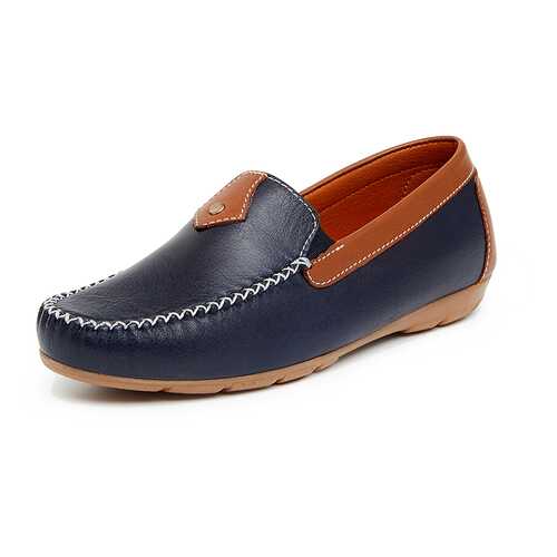 Мокасины женские Alessio Nesca 710018199 синие/коричневые 40 RU в Belwest