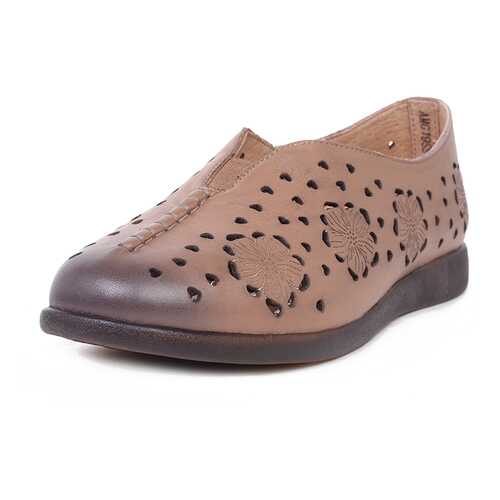 Мокасины женские Alessio Nesca Comfort b3106070 коричневые 40 RU в Belwest