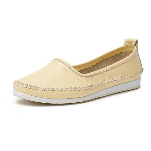 Мокасины женские Alessio Nesca TR-CR-034B желтые 41 RU в Belwest