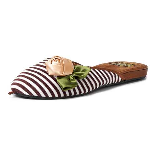 Шлепанцы женские Smile of Milady 01107460 коричневые 39 RU в Belwest